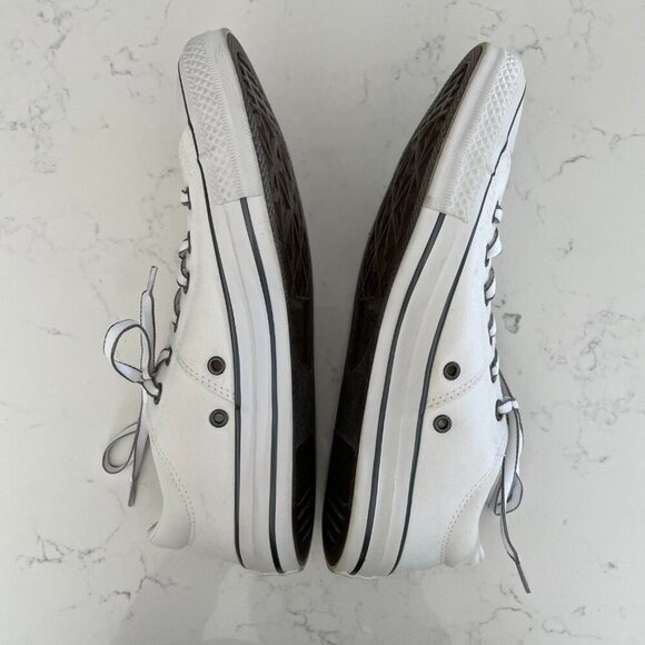 Converse All Star Low Cut Lace Up Sneakers White + Black Sz 9.5 NWOT - Picture 4 of 14